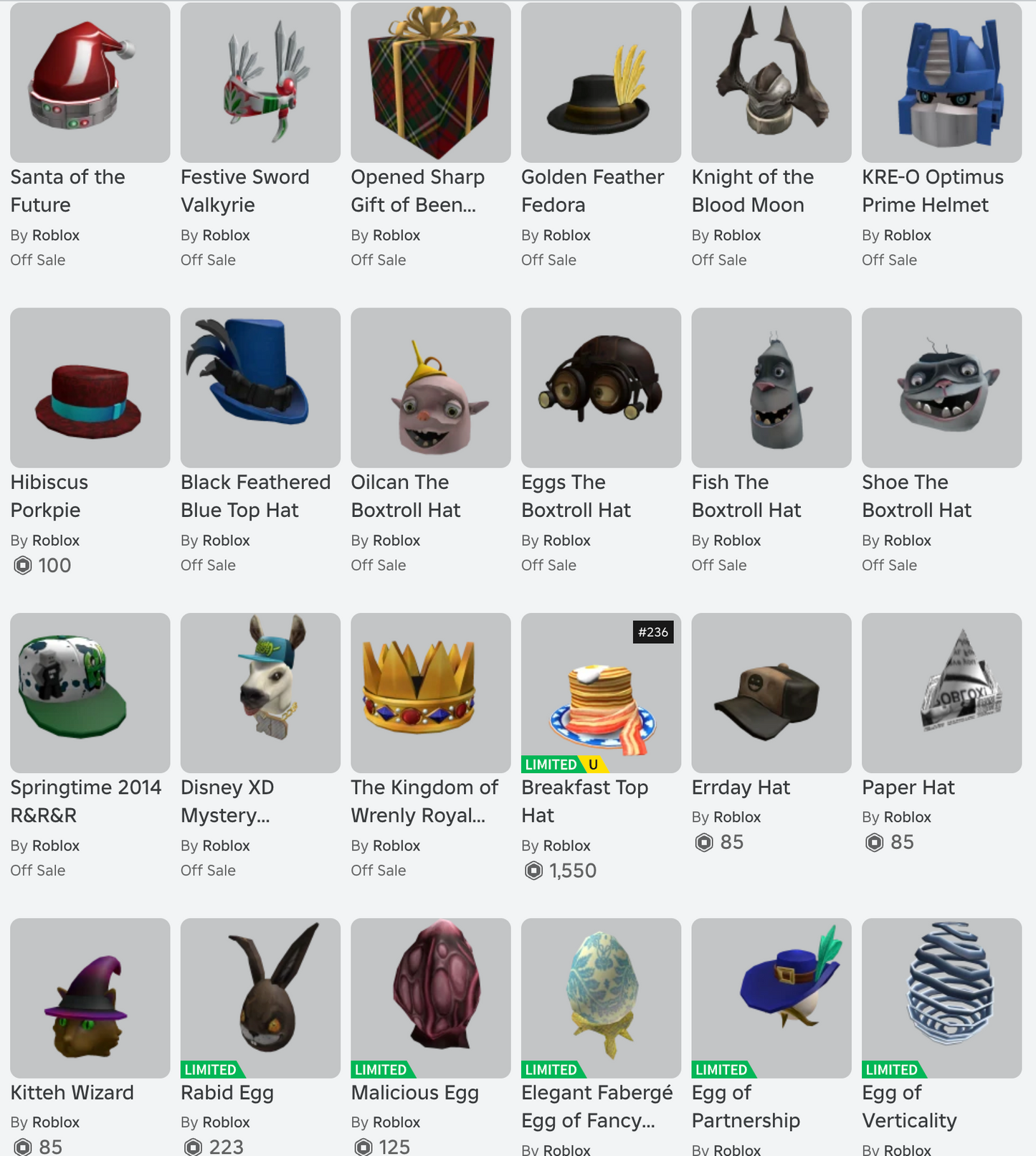 ROBLOX 2012 Account | 58+ Offsales/Limiteds | Festive Sword Valkyrie + More! | Worth 11K In Robux | Rare Items | Stacked