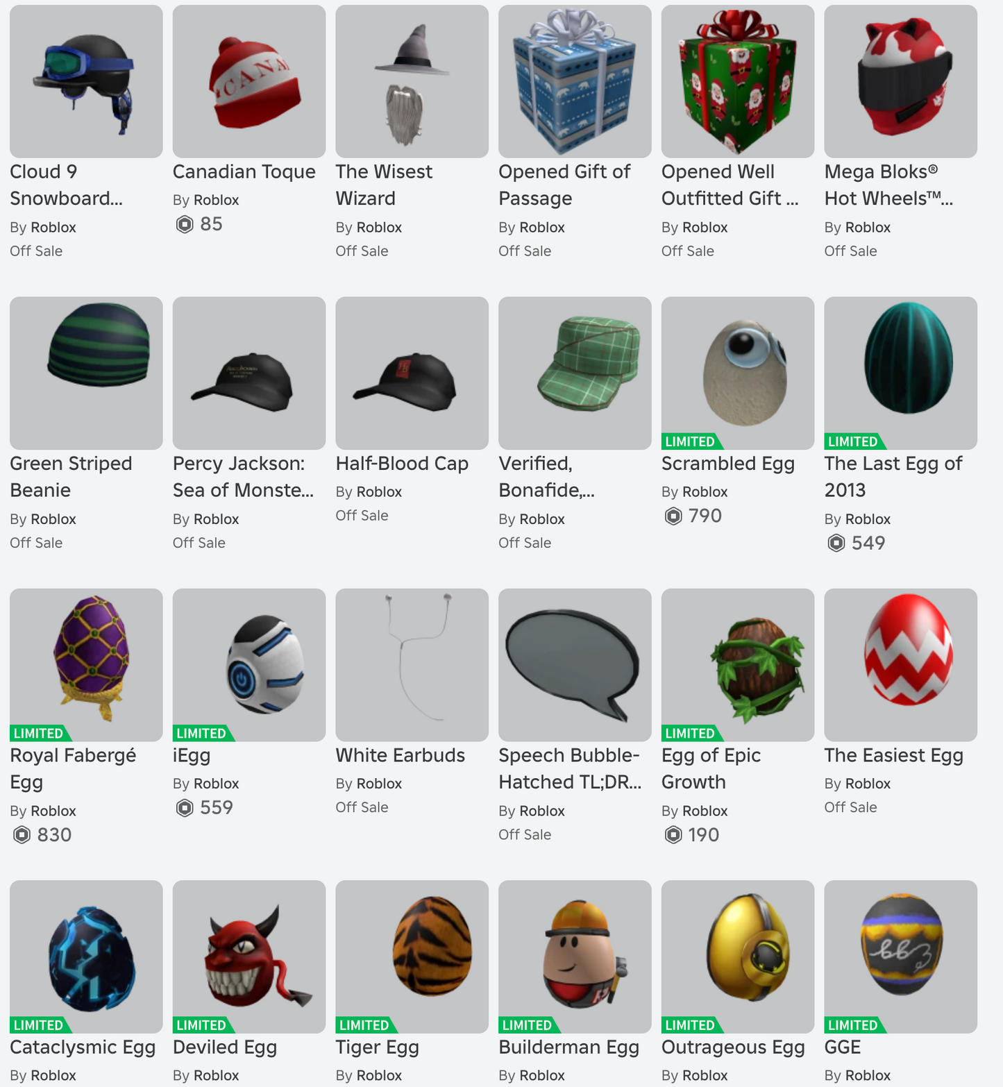 ROBLOX 2012 Account | 58+ Offsales/Limiteds | Festive Sword Valkyrie + More! | Worth 11K In Robux | Rare Items | Stacked