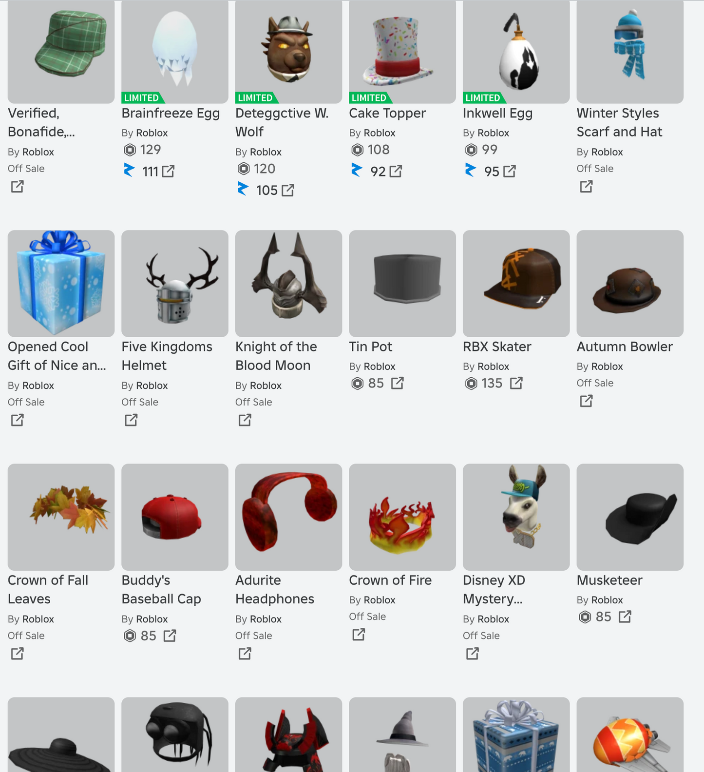 ROBLOX 2009 Account | 69+ Offsales/Limiteds | Adurite Headphones + Crown of Fire + More | 10,000+ Robux SPENT | Rare Items | Stacked