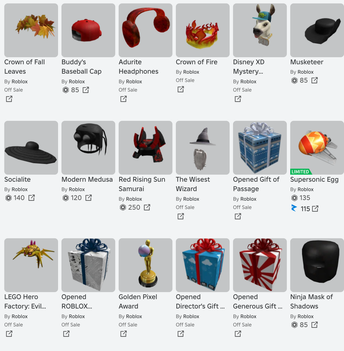 ROBLOX 2009 Account | 69+ Offsales/Limiteds | Adurite Headphones + Crown of Fire + More | 10,000+ Robux SPENT | Rare Items | Stacked