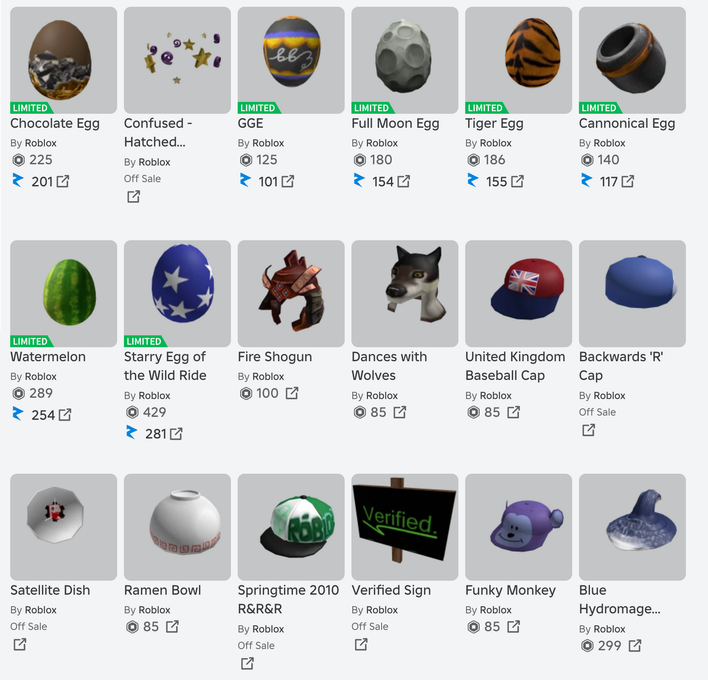 ROBLOX 2010 Account | 99+ Offsales/Limiteds | Bunny Ears + Roll Head + Police Cap + More | 6,000+ Robux SPENT | Rare Items | Stacked