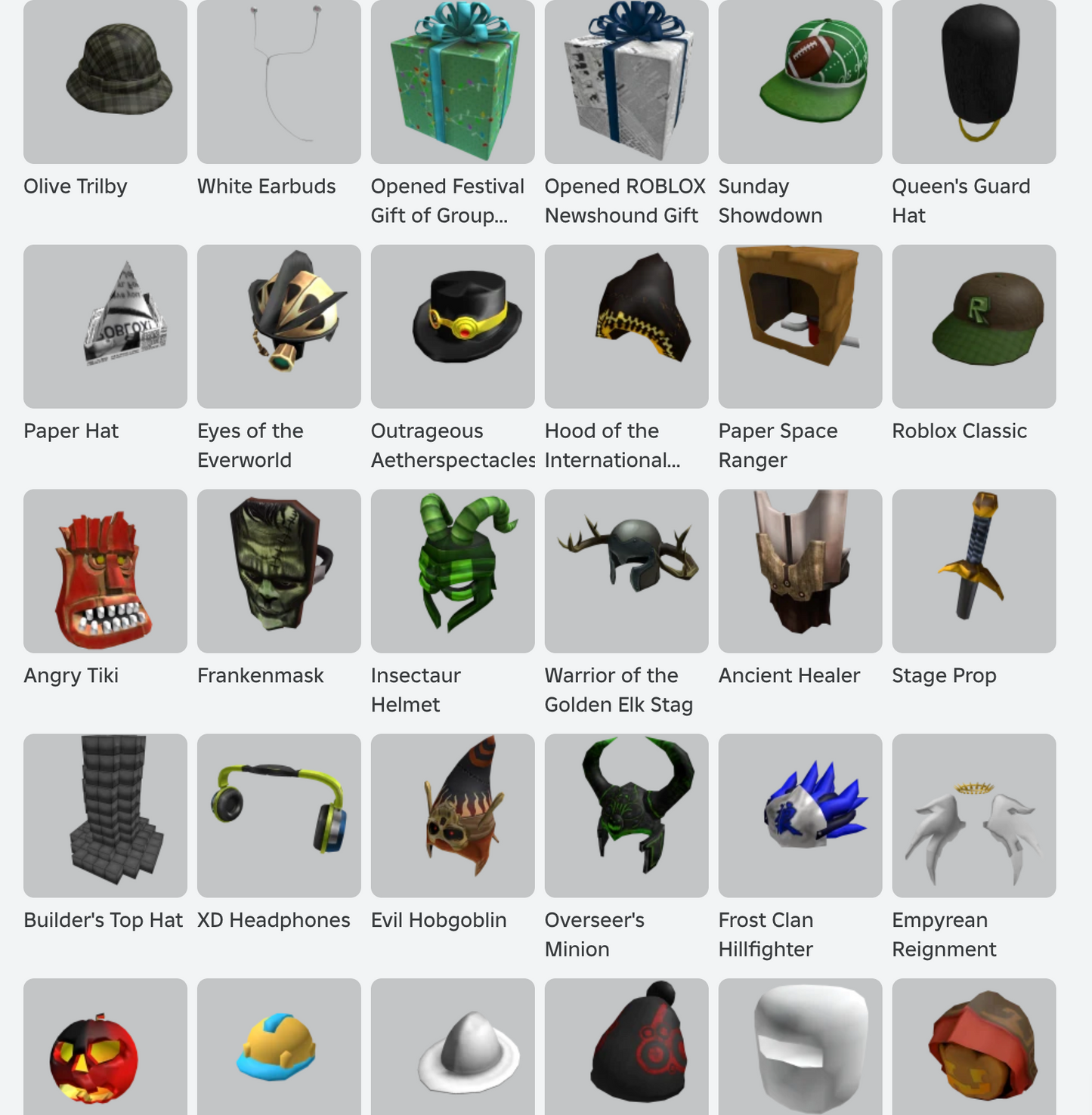 ROBLOX 2010 Account | 132+ Offsales/Limiteds | Classic Pumpkin + Headstack + Erik Cassels Hat + iBot Bundle | 20,000+ Robux SPENT | Stacked