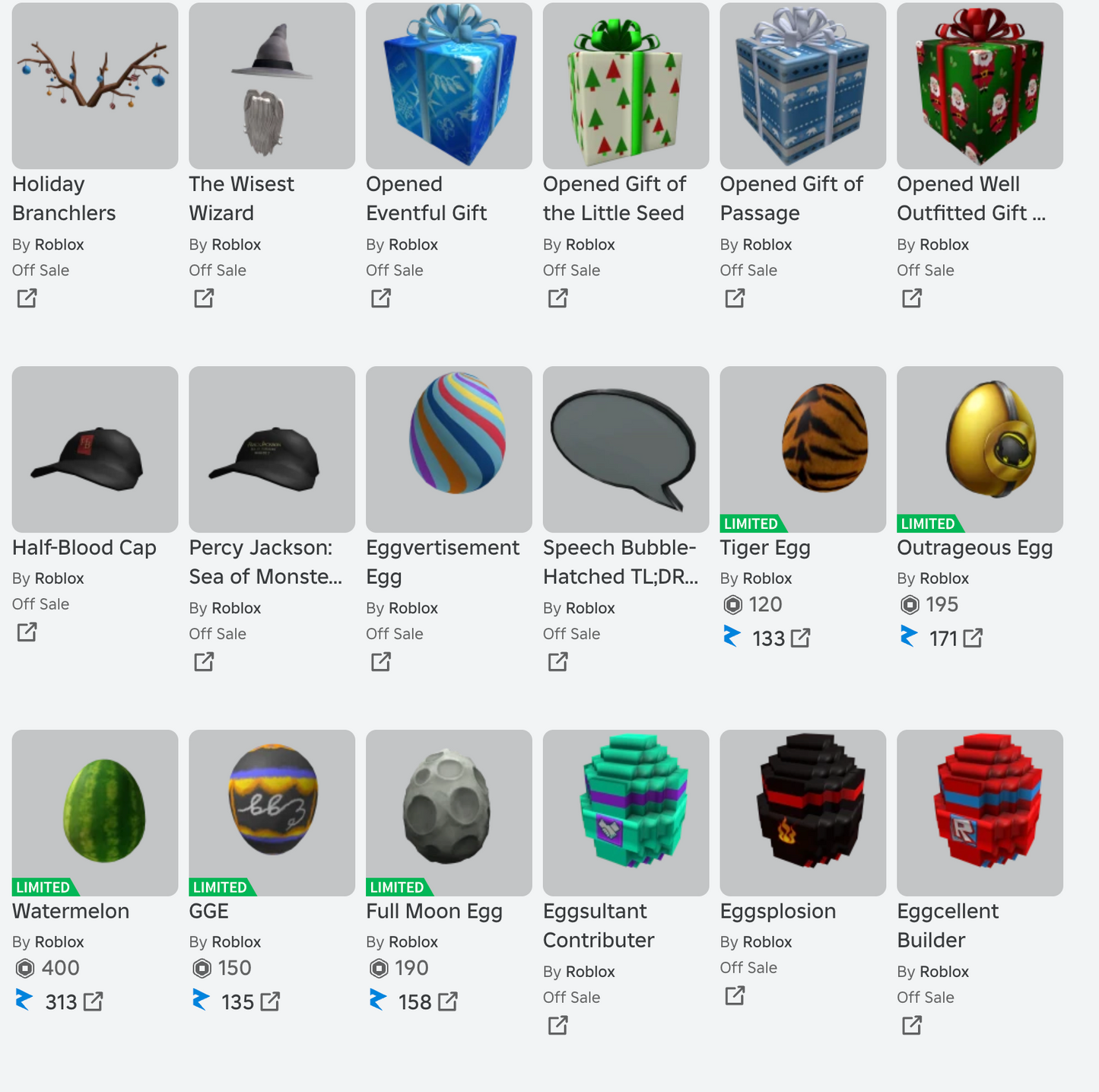 ROBLOX 2011 Account | 109+ Offsales/Limiteds | Merrywrath + Classic Pumpkin + Tix BowTie | 40,000+ Robux SPENT | Rare Items