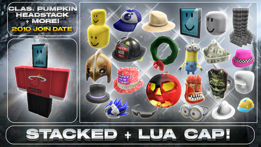 ROBLOX 2010 Account | 132+ Offsales/Limiteds | Classic Pumpkin + Headstack + Erik Cassels Hat + iBot Bundle | 20,000+ Robux SPENT | Stacked